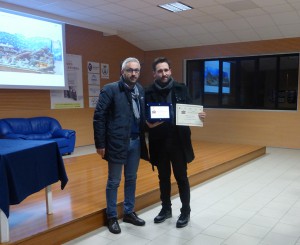 Il vincitore del primo premio Donato Summa e il Sindaco di Filiano Francesco Santoro